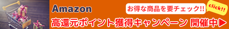Amazon 高還元ポイント獲得キャンペーン　毎週変わるお得な高還元ポイントのお得な商品がずらり!!