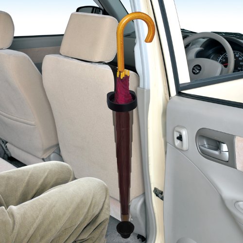 車の中で置き場所に困る傘を収納 蛇腹式で使わないときはコンパクトにたためるカップタイプの 車用傘ホルダー おもしろグッズ アイテムノート