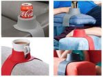 これは嬉しいアイデア☆ ソファーのアームレストに取り付けれるカップコースター「ソファー用ドリンクホルダー」