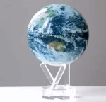自然の力でゆっくり回り続ける☆ インテリアとして飾りたくなる不思議な地球儀「Mova Globe」